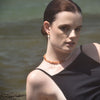 Culturesse Amoret Natural Agate Macadam Pearl Necklace
