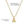 Culturesse 24K Gold Filled Initial A Pendant Necklace