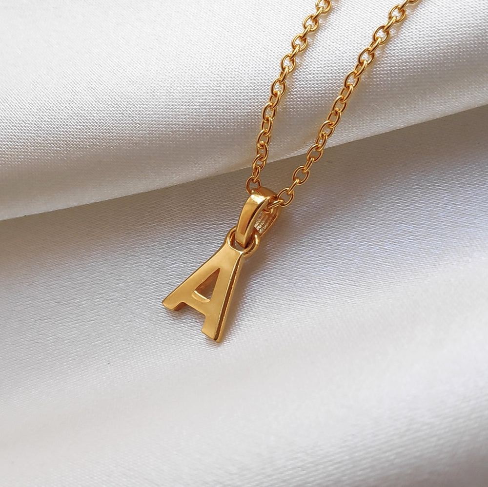 Culturesse 24K Gold Filled Initial A Pendant Necklace