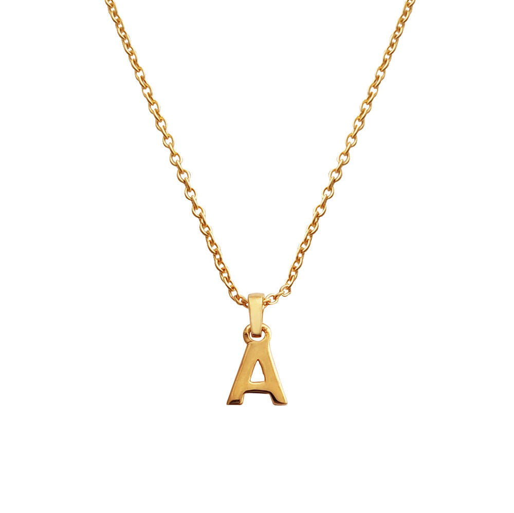 Culturesse 24K Gold Filled Initial A Pendant Necklace