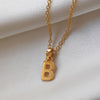 Culturesse 24K Gold Filled Initial B Pendant Necklace