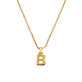 Culturesse 24K Gold Filled Initial B Pendant Necklace