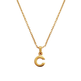 Culturesse 24K Gold Filled Initial C Pendant Necklace