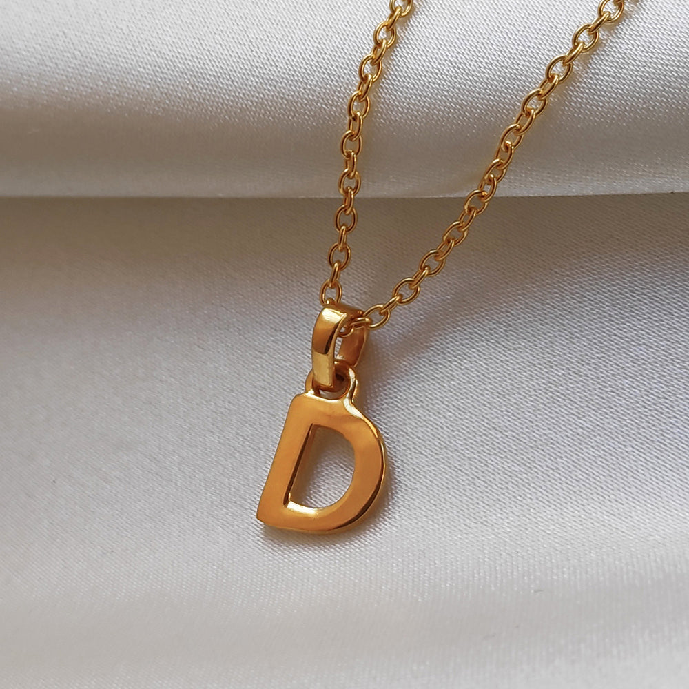 Culturesse 24K Gold Filled Initial D Pendant Necklace
