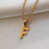 Culturesse 24K Gold Filled Initial F Pendant Necklace