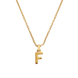 Culturesse 24K Gold Filled Initial F Pendant Necklace
