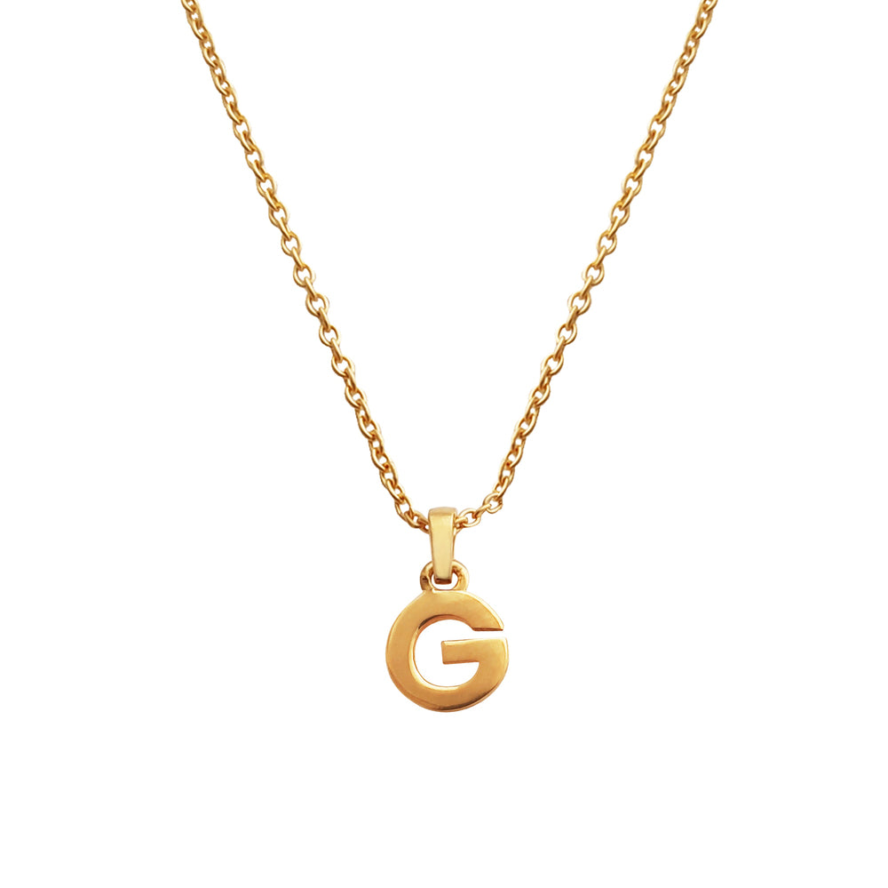 Culturesse 24K Gold Filled Initial G Pendant Necklace