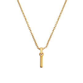 Culturesse 24K Gold Filled Initial I Pendant Necklace