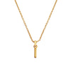 Culturesse 24K Gold Filled Initial I Pendant Necklace