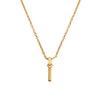 Culturesse 24K Gold Filled Initial I Pendant Necklace