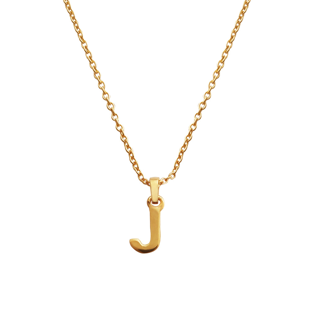 Culturesse 24K Gold Filled Initial J Pendant Necklace