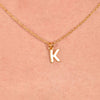 Culturesse 24K Gold Filled Initial K Pendant Necklace