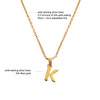 Culturesse 24K Gold Filled Initial K Pendant Necklace