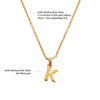 Culturesse 24K Gold Filled Initial K Pendant Necklace