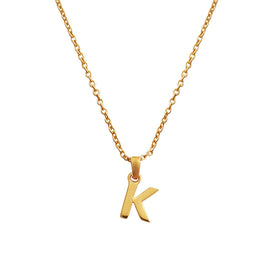 Culturesse 24K Gold Filled Initial K Pendant Necklace