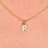 Culturesse 24K Gold Filled Initial P Pendant Necklace