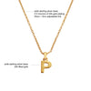 Culturesse 24K Gold Filled Initial P Pendant Necklace