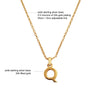 Culturesse 24K Gold Filled Initial Q Pendant Necklace