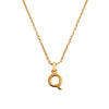 Culturesse 24K Gold Filled Initial Q Pendant Necklace