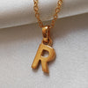 Culturesse 24K Gold Filled Initial R Pendant Necklace