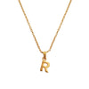 Culturesse 24K Gold Filled Initial R Pendant Necklace