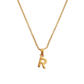 Culturesse 24K Gold Filled Initial R Pendant Necklace