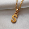Culturesse 24K Gold Filled Initial S Pendant Necklace