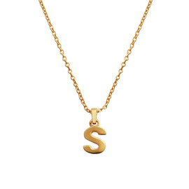 Culturesse 24K Gold Filled Initial S Pendant Necklace