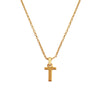 Culturesse 24K Gold Filled Initial T Pendant Necklace