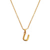 Culturesse 24K Gold Filled Initial U Pendant Necklace