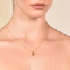 Culturesse 24K Gold Filled Initial V Pendant Necklace
