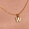 Culturesse 24K Gold Filled Initial W Pendant Necklace