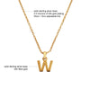 Culturesse 24K Gold Filled Initial W Pendant Necklace