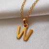 Culturesse 24K Gold Filled Initial W Pendant Necklace