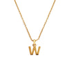 Culturesse 24K Gold Filled Initial W Pendant Necklace