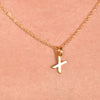 Culturesse 24K Gold Filled Initial X Pendant Necklace