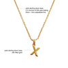 Culturesse 24K Gold Filled Initial X Pendant Necklace