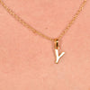 Culturesse 24K Gold Filled Initial Y Pendant Necklace