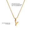 Culturesse 24K Gold Filled Initial Y Pendant Necklace