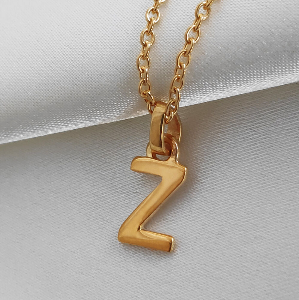 Culturesse 24K Gold Filled Initial Z Pendant Necklace