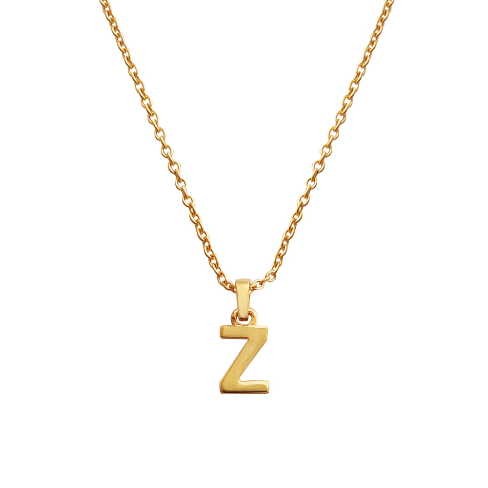Culturesse 24K Gold Filled Initial Z Pendant Necklace