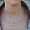 Culturesse Manon Artsy Solid Knot Pendant Necklace (Silver)
