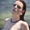 Culturesse Anaise Natural Lapis Lazuli Pearl Pendant Necklace