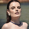Culturesse Anaise Beaded Natural Lapis Lazuli Gemstone Necklace