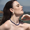 Culturesse Anaise Beaded Natural Lapis Lazuli Gemstone Necklace
