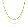 Culturesse Ellamae Fine Dual Chain Necklace (Gold Vermeil)
