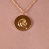 Culturesse She Is Leo Artisan 24K Gold Zodiac Pendant Necklace