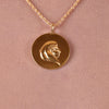 Culturesse She Is Leo Artisan 24K Gold Zodiac Pendant Necklace