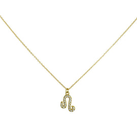 Culturesse Leo Diamante Pendant Necklace (Gold)