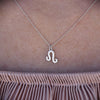 Culturesse Leo Diamante Pendant Necklace (Silver)